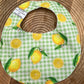 Bavoir rond - Vichy Citrons Feuillage