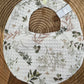 Bavoir rond - Vichy Citrons Feuillage