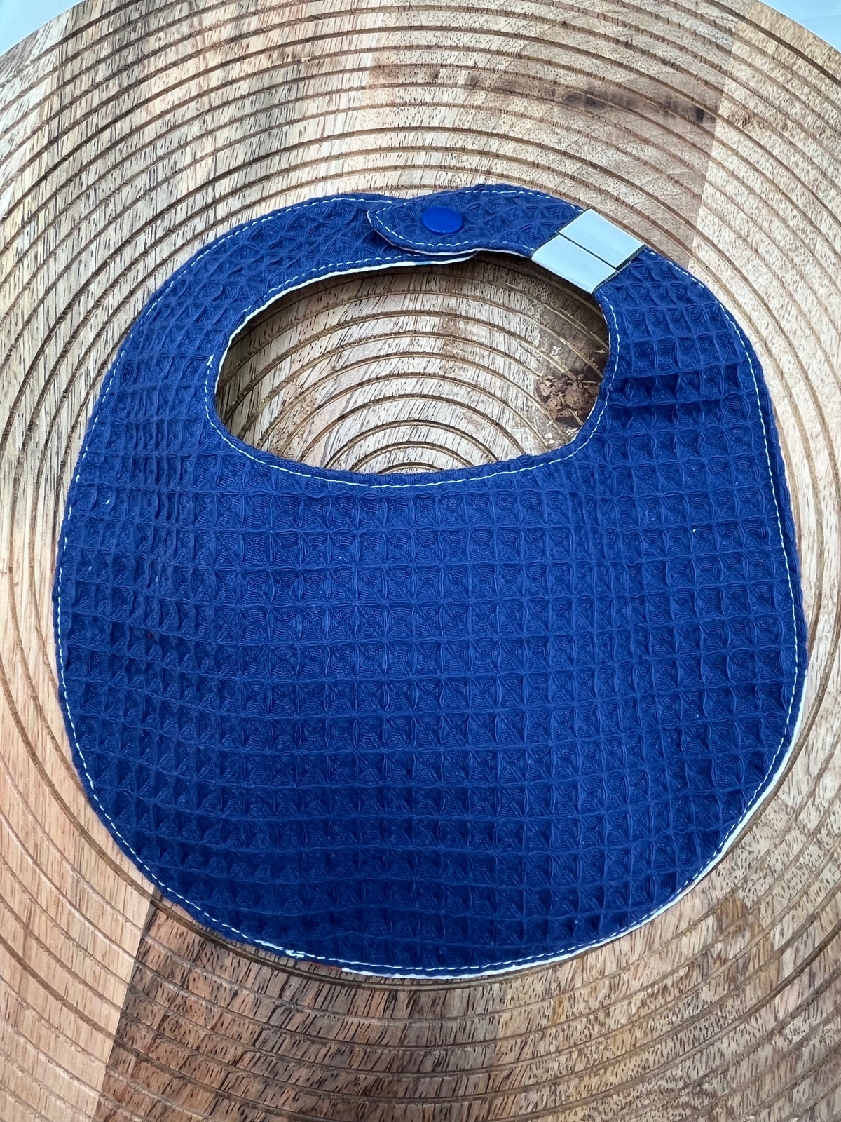 Bavoir rond - Renard Bleu