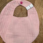 Bavoir rond - Poules Rose