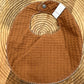 Bavoir rond - Rayé Camel