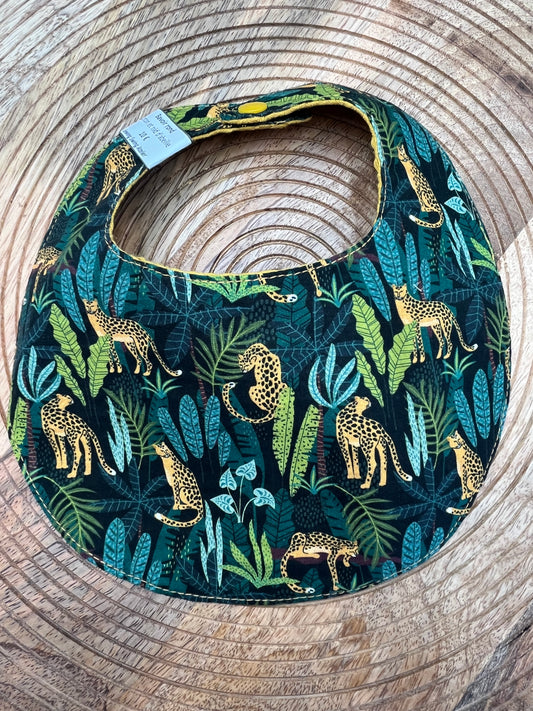 Bavoir rond - Jungle Moutarde