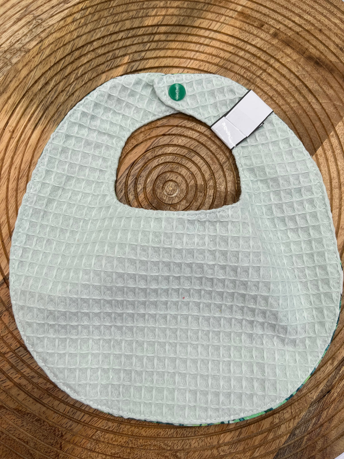 Bavoir rond - Panda Menthe