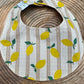 Bavoir rond - Citrons Marron