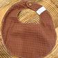 Bavoir rond - Citrons Marron