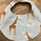 Bavoir rond - Girafes Camel