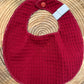 Bavoir rond - Mouettes Cerise