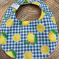 Bavoir rond - Vichy Citrons Moutarde