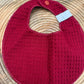 Bavoir rond - Jouy Cerise