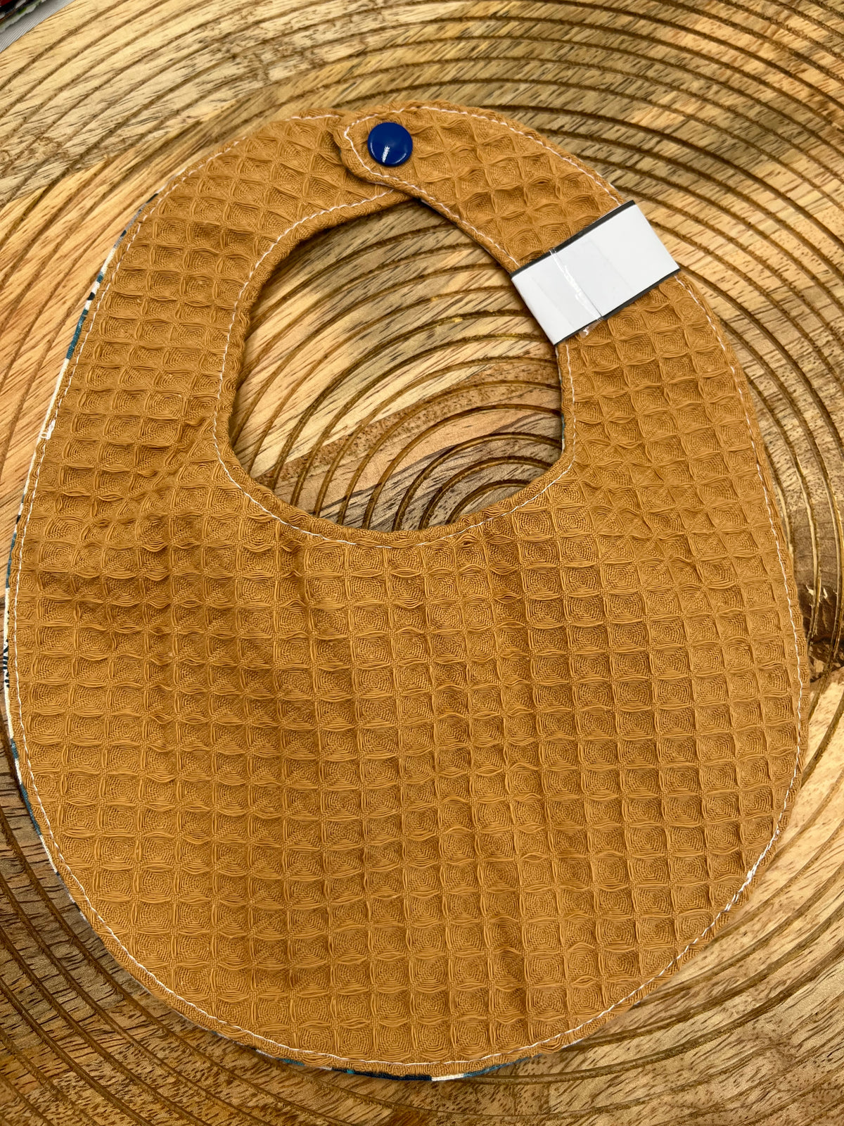Bavoir rond - Hiboux Camel