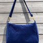 Sac à l'épaule - Velours à Chevrons Bleu
