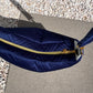 Sac à l'épaule - Velours à Chevrons Bleu