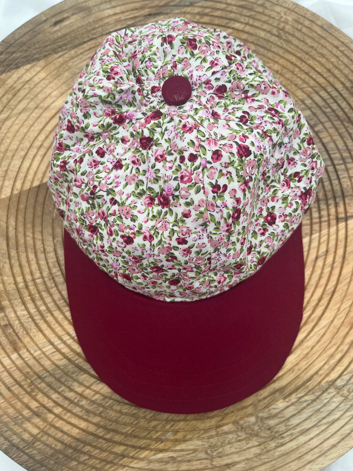 Casquette adulte - Roses et Bordeaux