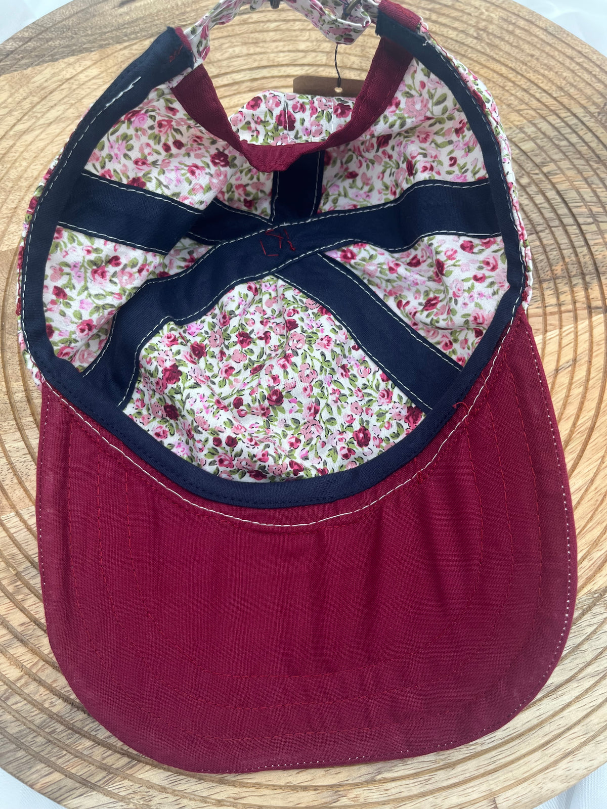 Casquette adulte - Roses et Bordeaux