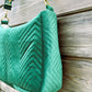 Sac à l'épaule - Velours à Chevrons Vert