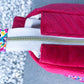 Sac à l'épaule - Velours à Chevrons Fuchsia