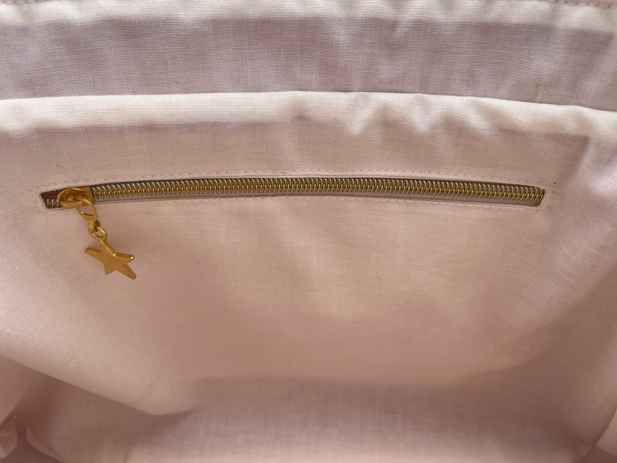 Sac à l'épaule - Velours à Chevrons Bleu