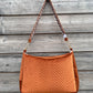 Sac à l'épaule - Velours à Chevrons Noisette
