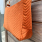 Sac à l'épaule - Velours à Chevrons Noisette