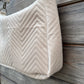 Sac à l'épaule - Velours à Chevrons Taupe