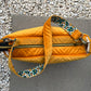 Sac à l'épaule - Velours à Chevrons Jaune