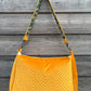 Sac à l'épaule - Velours à Chevrons Jaune