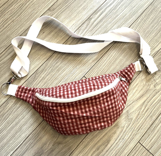 Sac banane adulte - Seersucker Brique
