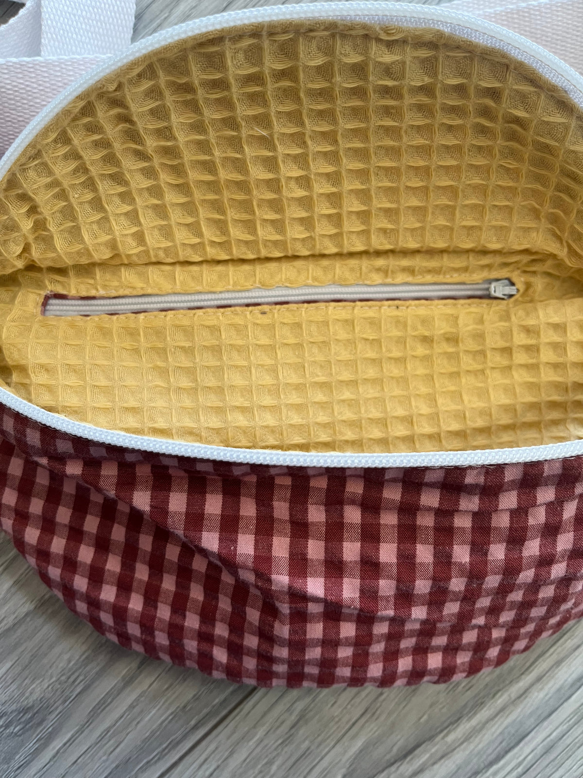 Sac banane adulte - Seersucker Brique