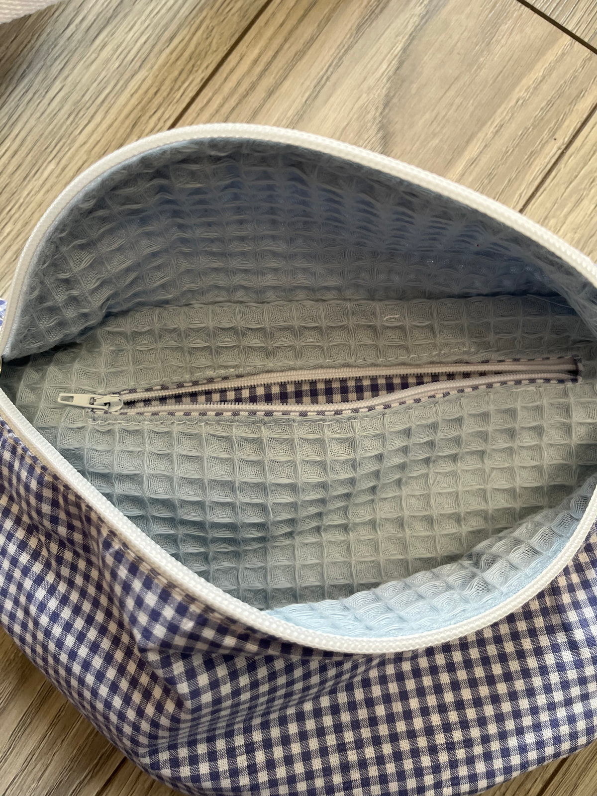 Sac banane adulte - Seersucker Bleu