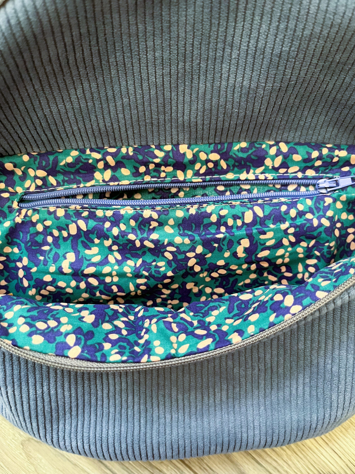 Sac banane adulte - Confettis Bleus Velours
