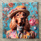 Housse de coussin - Cocker Simili Turquoise