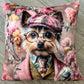 Housse de coussin - York Simili Rose