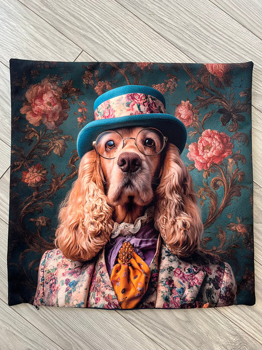 Housse de coussin - Cocker Simili Canard