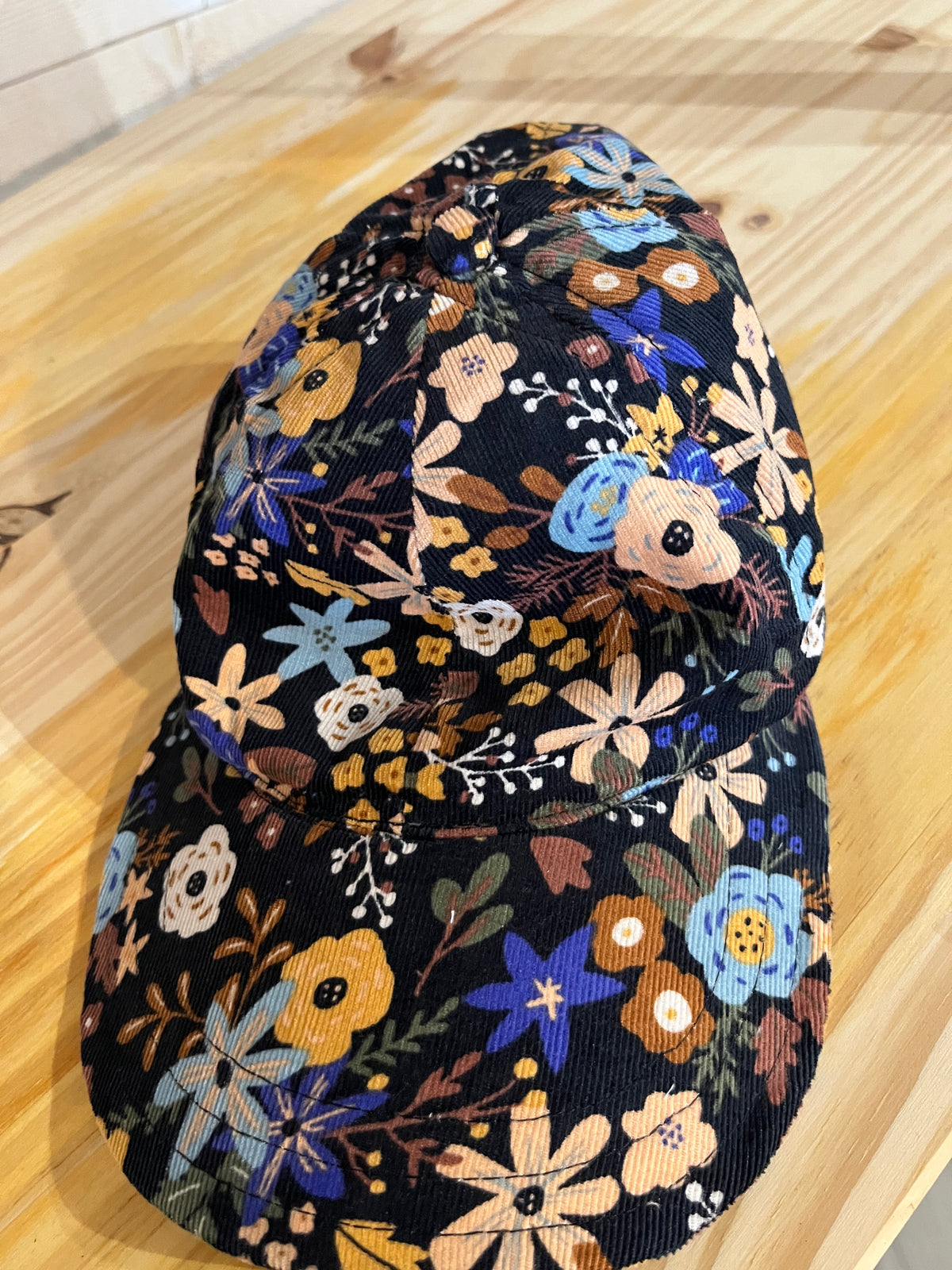 Casquette adulte - Velours fleuri