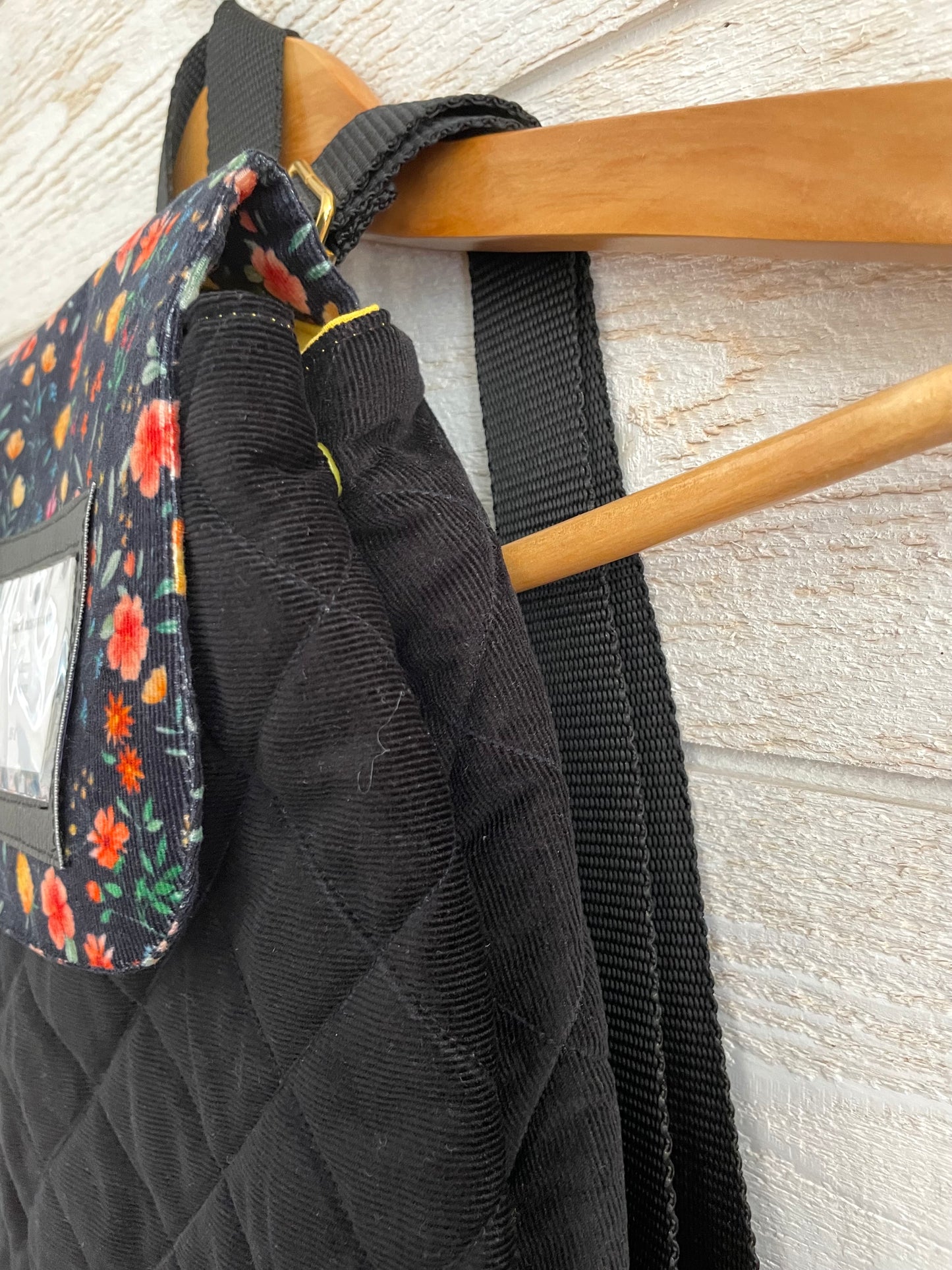 Sac à dos enfant - Fleurs et Velours noir