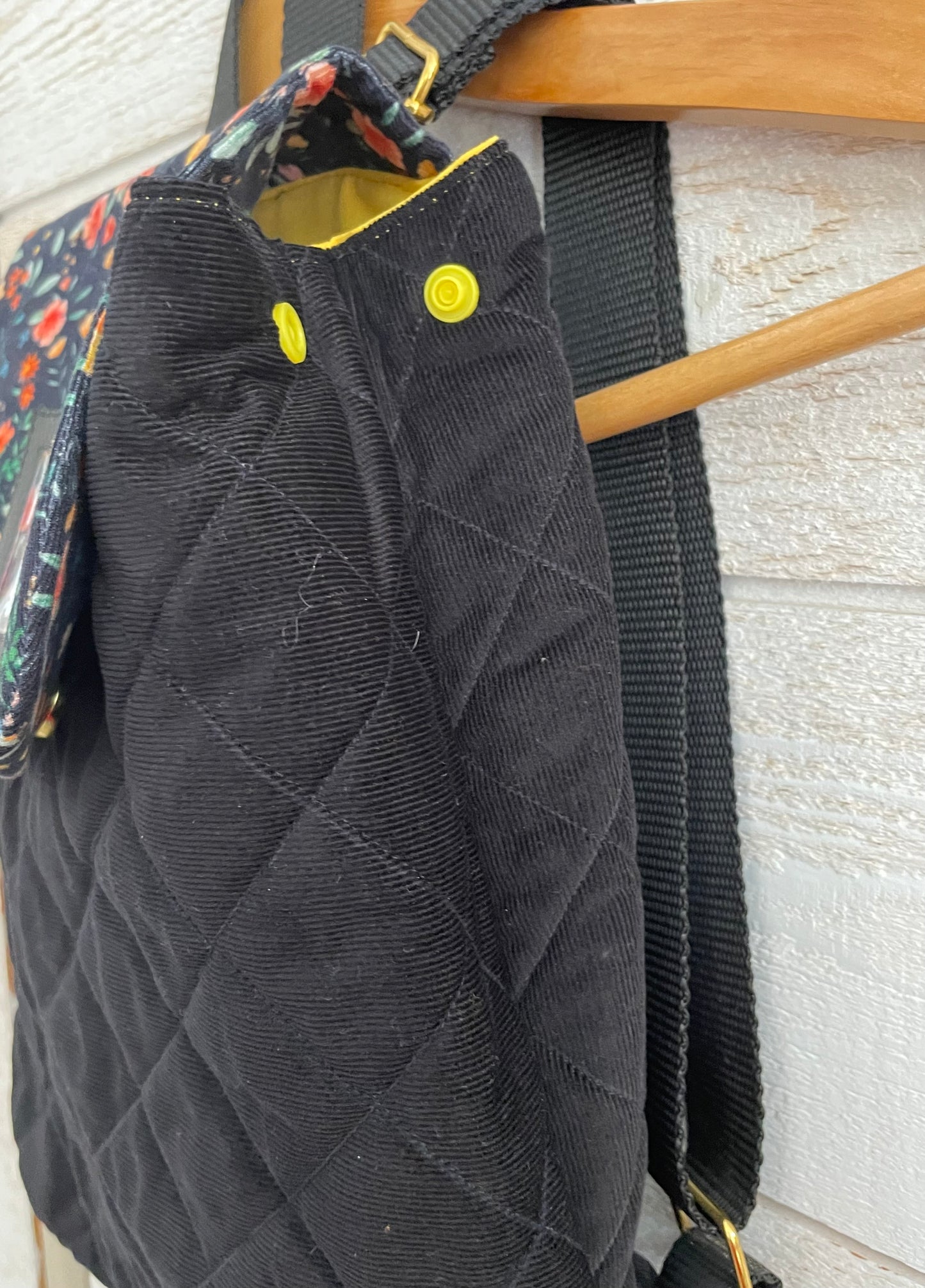 Sac à dos enfant - Fleurs et Velours noir
