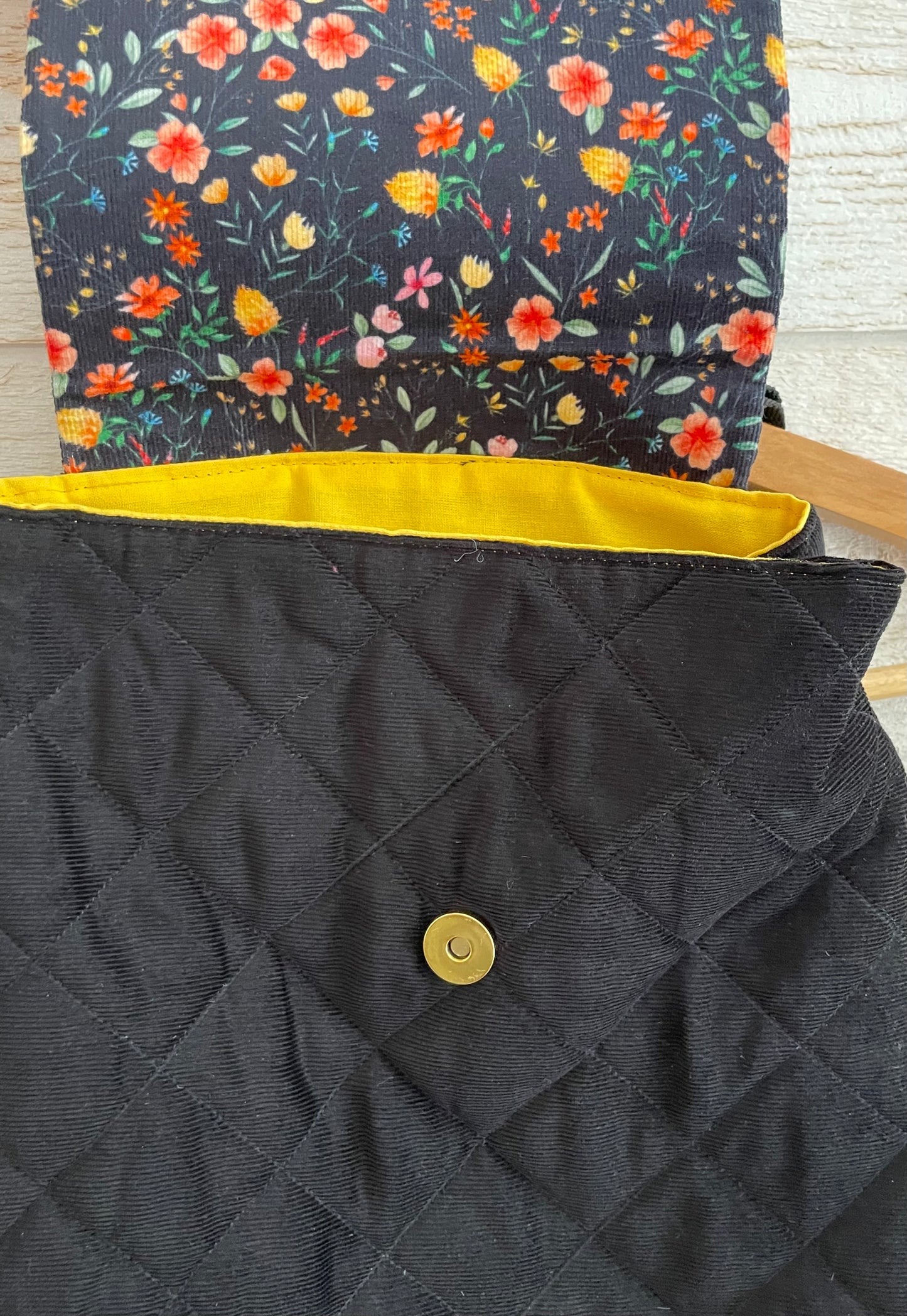 Sac à dos enfant - Fleurs et Velours noir