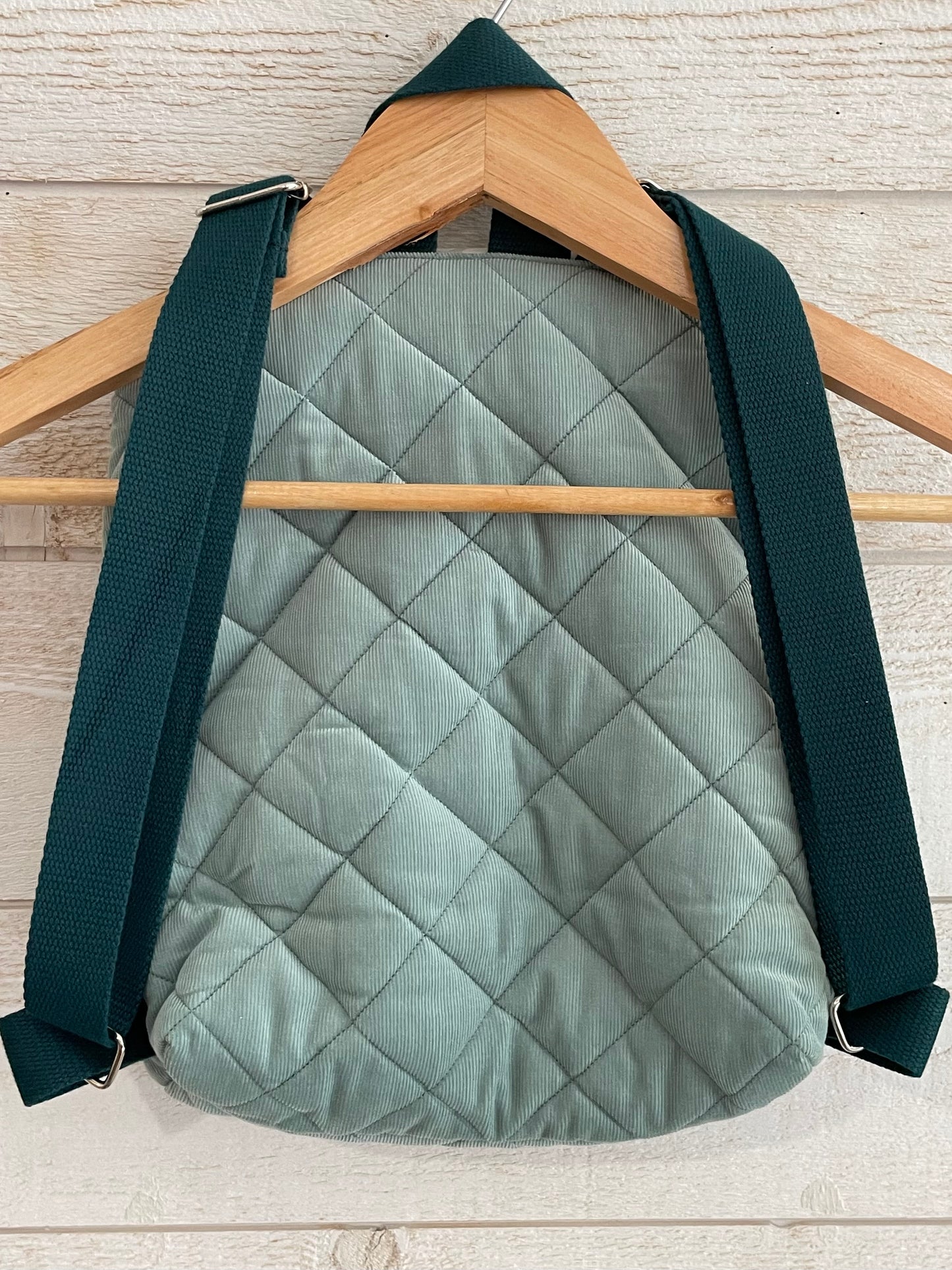 Sac à dos enfant - Avions et Velours menthe