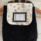 Sac à dos enfant - Animaux sur fond blanc et Velours noir