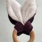 Anneau de dentition - Velours violet et Blanc
