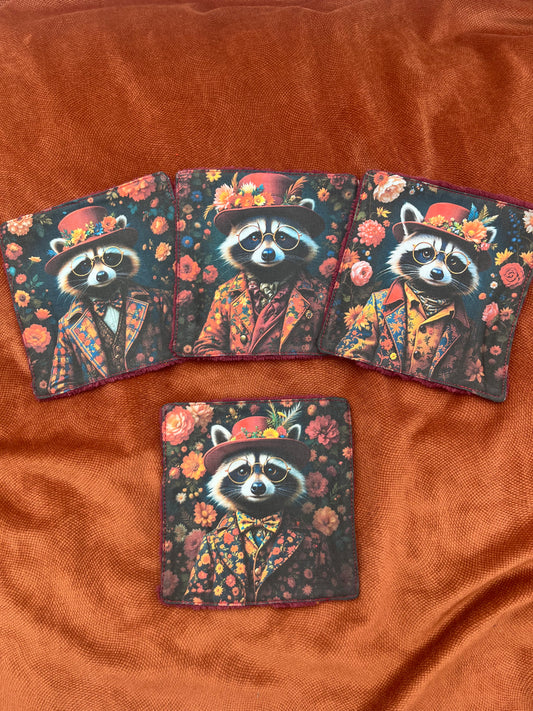 Lot de lingettes - Raton Laveur Bordeaux 3