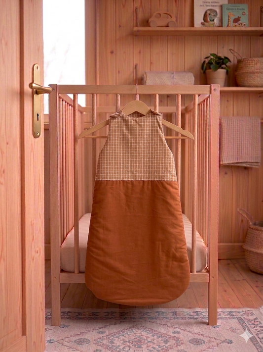 Gigoteuse de mi-saison 6-18 mois - Caramel et Carreaux